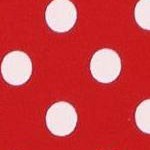 red w- white polka dot