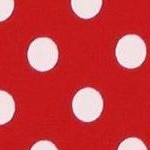 red w- white polka dot