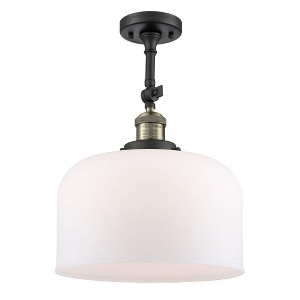 Bell - 1 Light Semi-Flush Mount In Industrial Style-16 Inches Tall and 12 Inches Wide - 1 of 1