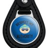 South Park Cartman Respect My Authority Black Leather Keychain - 3 of 4
