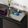 Skyzoo Electric Fireplace TV Stand for TVs up to 80" with LED Lights & 4 AC Power Outlets, TV console for Living Room - 2 of 4