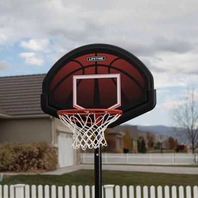 Adjustable Black Steel Portable Youth Basketball Hoop with 32" Backboard