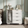 Multifunctional Wood 4-Drawer Dresser，43.3" H Armoire Wardrobe Closet with Hanging Rod - 3 of 4