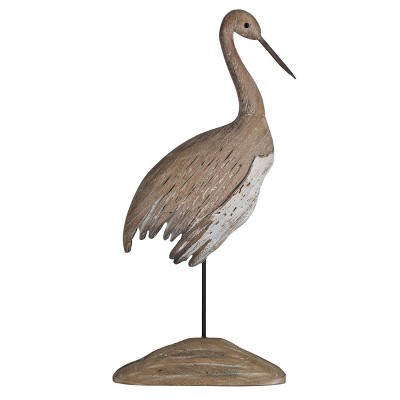 Pelican Natural Wood & Metal Decorative Figure - Foreside Home & Garden