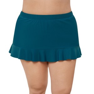 Aqua Green, Women's Ruffle Skirted Bottom - 1 of 3