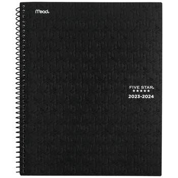 Five Star 2023-24 Academic Planner 11"x8.5" Weekly/Monthly Solid Black