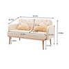 NicBex Loveseat Sofa Modern Comfy Upholstered Tufted Button Sofa Couch with Metal Legs for Bedroom,Living Room,Beige - 3 of 4
