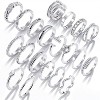 Dainty Silver Stacking Rings Set for Women | Layering Pack for Thumb & Knuckle | Trendy Mixed Size Ring Collection - 4 of 4