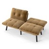 63" Convertible Velvet Sofa Bed,Modern Folding Twin Sleeper with Adjustable Backrest for Small Apartment Living Room-Baofuwish - 3 of 4