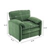 Kumasinova 38" Chenille Large Bean Bag Chair,Lounge Chair with High Back Support&Wide Seat,Accent Chair for Bedroom,Office,Living Room Furniture - 3 of 4