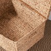 SOL HOME 26"x19"x14" Ludmilla Rectangular Water Hyacinth Wicker Trunk Natural Brown: Storage Chest, Iron Frame - 4 of 4