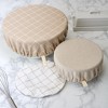 Design Imports Reusable Cotton Dish Covers Set/3, Feather Gray - 4 of 4