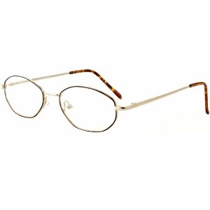 Calabria Authentic Metal Flex Q Gold Amber Designer Reading Glasses 50 mm Small - 1 of 1