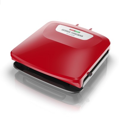 George Foreman Rapid Grill Series 4-Serving Removable Plate Electric Indoor Grill and Panini Press - Red RPGF3602RD