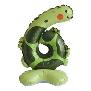 Unique Bargains Standing Animal Print Number Balloon Foil Decoration for Party Colorful - 1 of 4