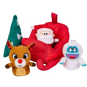 Rudolph The Red-Nosed Reindeer 5 Piece Finger Puppet Plush Playset Toy - 1 of 3