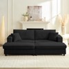 Mjkone Corduroy Comfy Chaise Lounge Deep Seat Sleeper Sofa Chair with Storage Ottoman,Upholstered Single/Loveseat Sofa - 4 of 4