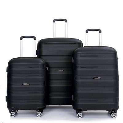 3PCS Suitcase Luggage Sets, Hardshell PP Lightweight Suitcase with TSA Lock, Spinner Wheels (20/24/28 IN) -ModernLuxe