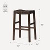 Maven Lane Emerson Backless Bar Stool with Faux Leather 31" - 2 of 4