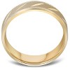 Pompeii3 Mens 10k Yellow Gold 6MM Brushed Carved Wedding Band Comfort Fit Ring - 2 of 4