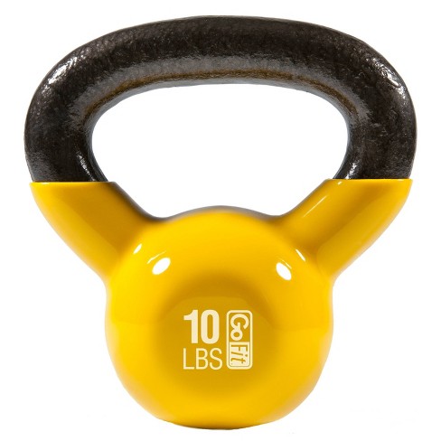 Gofit Classic Pvc Kettlebell With Dvd And Training Manual - Yellow