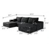 Cloud Sofa with 1 Ottoman,Modern Minimalist Upholstered Couches,Comfort U Shaped Sofa for Living Room - image 4 of 4