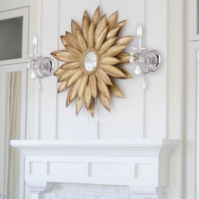 Imperial Elegance Polished Chrome 1-Light Sconce with Clear Hand Cut Crystals