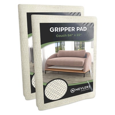 Nevlers Non-Slip Couch Gripper Pad 84" x 22" - White 2 Pack