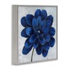 Stupell Industries Modern Deep Blue Floral Carnation Framed Giclee Art, Gray, 24" x 24" - 2 of 4
