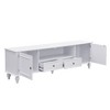 PAGED 2 Drawers TV Stand with Open Compartment for TVs Up to 80 Inch,Console Table with 2 Cabinets and 5 Solid Legs for Bedroom,Living Room - 4 of 4