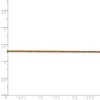 Black Bow Jewelry 1.2mm 14k Yellow Gold, Solid D/C Spiga Chain Anklet - 4 of 4