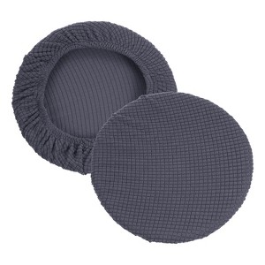 Unique Bargains Non Slip Washable 11 16 Elastic Round Bar Stool Seat Cushions for Chair Stool 2 Pcs Dark Gray