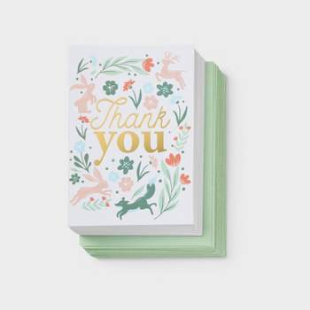 24ct Thank You Woodland Creatures Cards - Spritz™