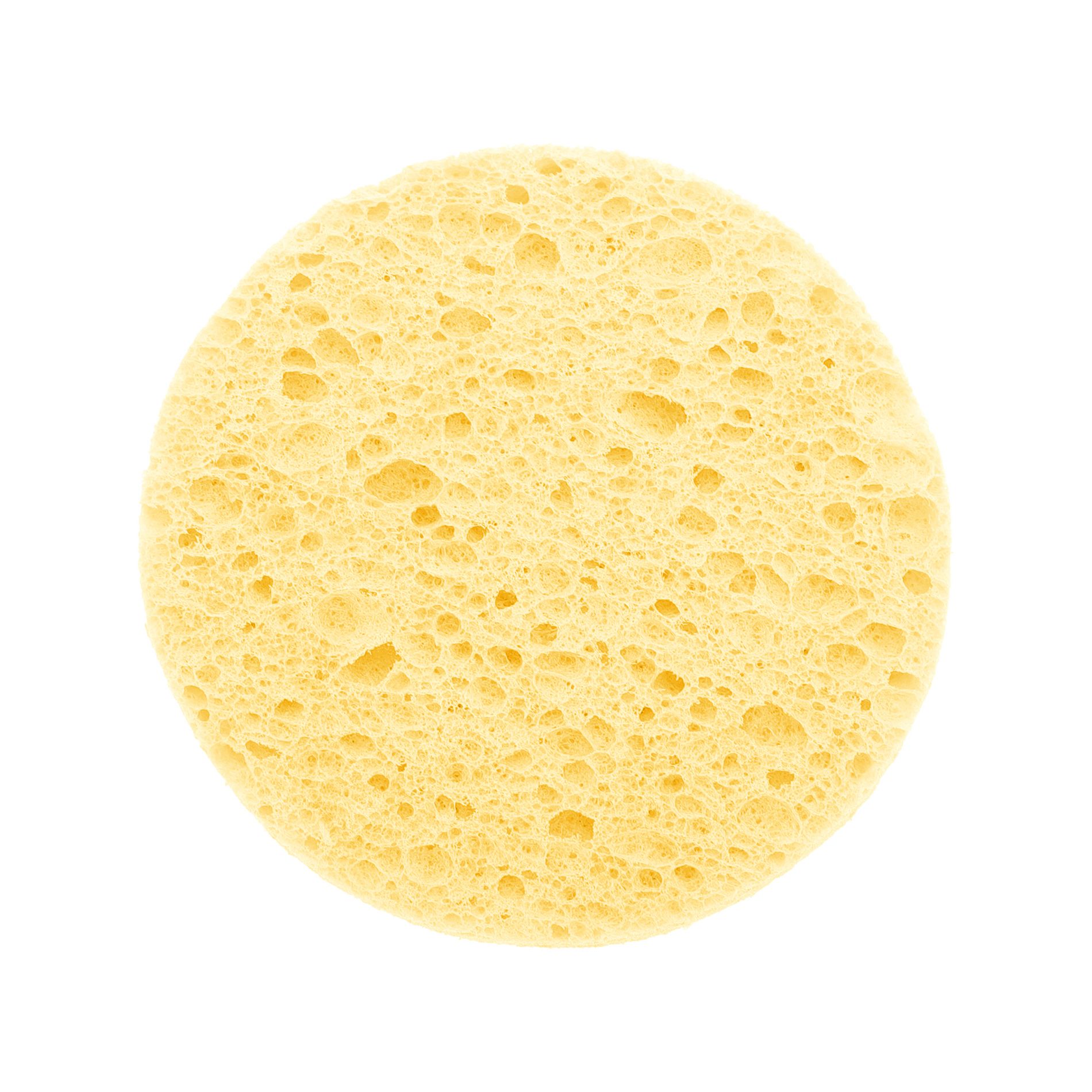 Unique Bargains Reusable Facial Sponges 3.15"x0.31" Yellow 1 Pc