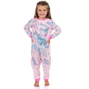 Peppa Pig Pajamas Little Dreamer Toddler Girls' Zip Front Footless Sleeper - 1 of 4