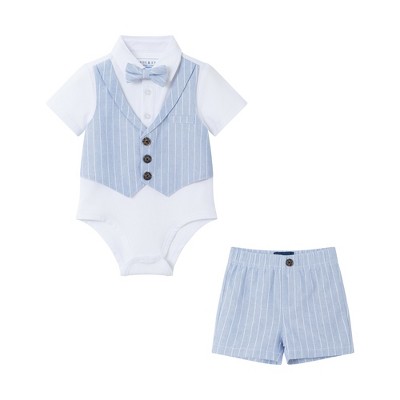 Andy & Evan  Infant Polo Onsie Vest Set