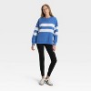 Women's Striped Oversized French Terry Crewneck Sweatshirt - JoyLab™ - 3 of 3