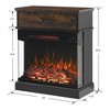 Garvee 25'' Stand Side Table Electric Fireplace with 3-Sided Glass, 5 Adjustable Brightness, Fireplace Stove Heater with Remote Control - 2 of 4