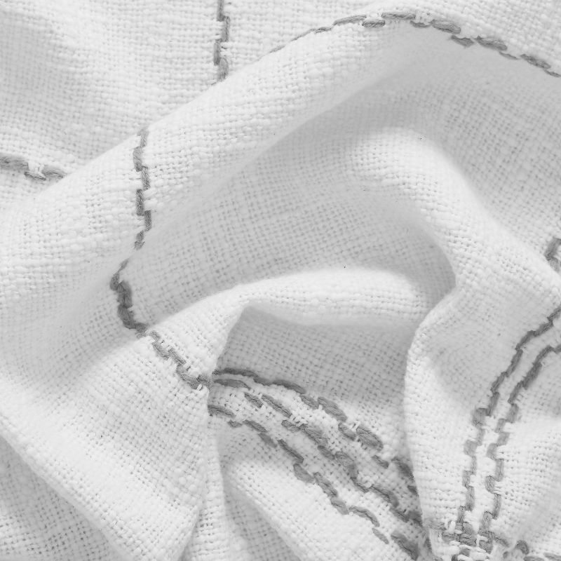 VCNY 50&#34;x60&#34; Piri Plaid Woven Slub Cotton Throw Blanket Gray, 5 of 7