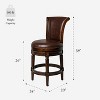 Maven Lane Pullman Swivel Counter Height Stool with Faux Leather 26" - 2 of 4