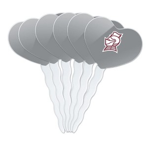 Bellarmine University Secondary Logo Heart Love Cupcake Picks Toppers Decoration Set of 6 - 1 of 4