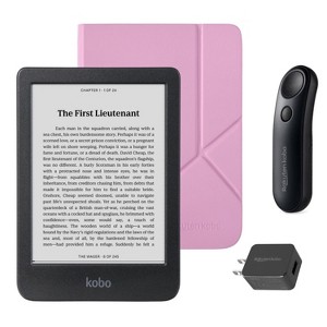 Kobo Clara BW eReader with SleepCover & Black Page Turner Remote Bundle - 1 of 4