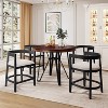 Christopher Knight Home Ember 5 Pieces Metal and Rubberwood Counter Height Dining Set - image 2 of 4