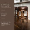 Maven Lane Pullman Backess Kitchen Stool with Vegan Leather Upholstery - image 2 of 4