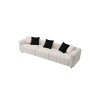 114'' Corduroy Three-Seater Sofa with Solid Wooden Frame,Comfortable and Durable for Living Rooms and Offices - The Pop Home - 3 of 4