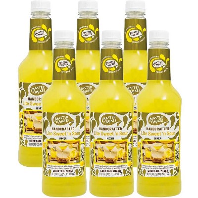 Master of Mixes Sweet and Sour Lite - Ready to Use - 1 Liter Bottle (33.8 Fl Oz) - Mixer Perfect for Bartenders and Mixologists