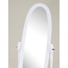 Lyngins Traditional Wood Floor Cheval Mirror, Full Length Mirror with Elongated Oval Glass, Stangding Mirror/Floor Mirror/Body Mirror for Bedroom - 3 of 4