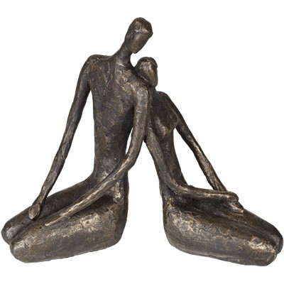 Dahlia Studios Loving Couple 11 1/2" Wide Bronze Sculpture