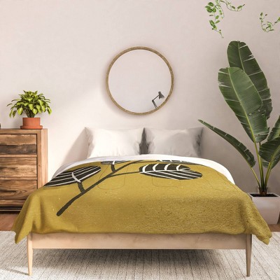 Eucalyptus Branch Ombre Polyester Comforter & Sham Set - Deny Designs