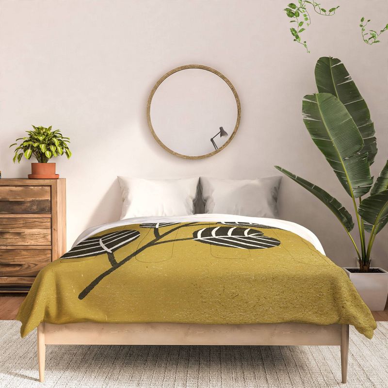 Eucalyptus Branch Ombre Polyester Comforter & Sham Set - Deny Designs, 5 of 7